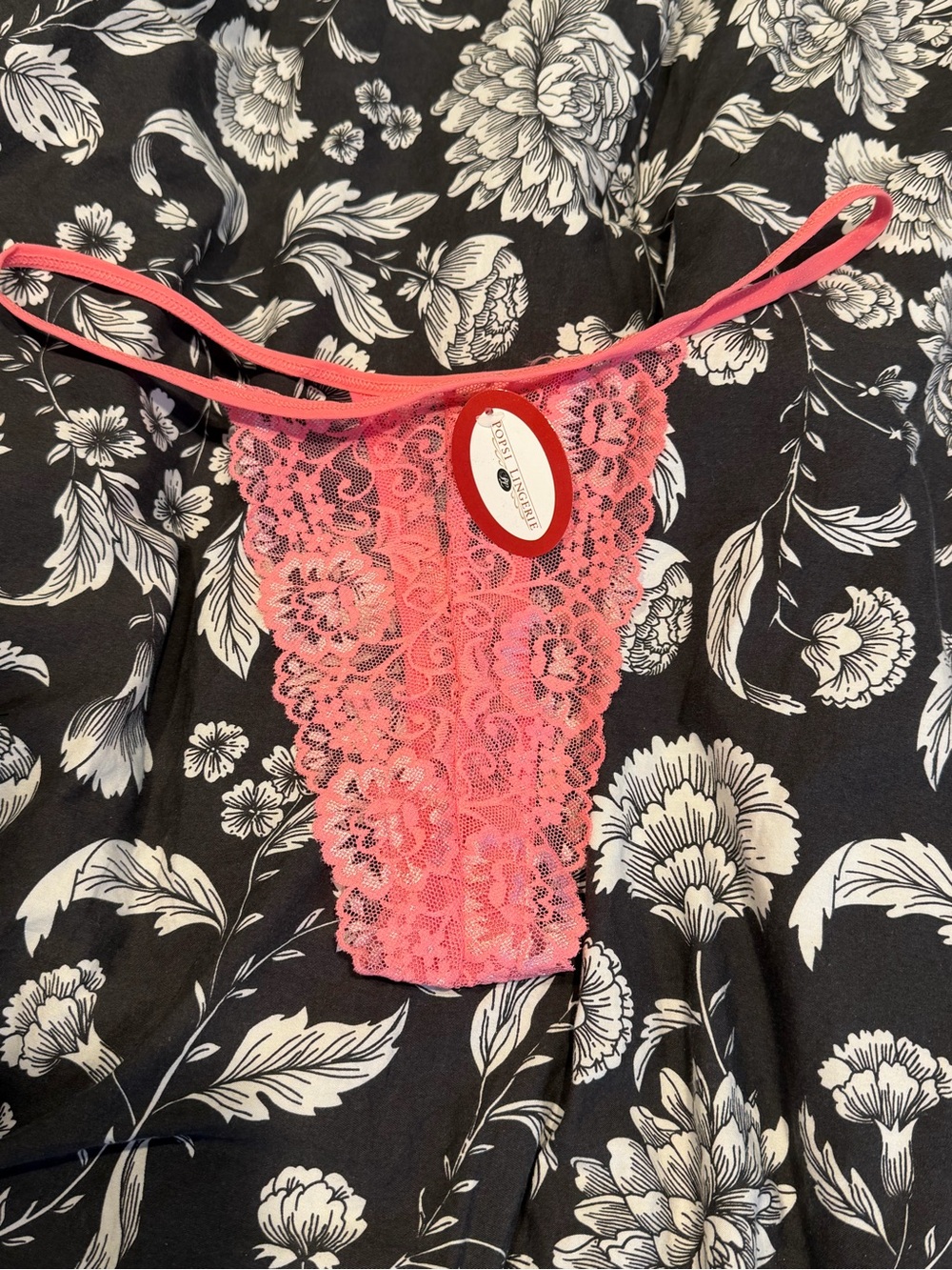 Popsi Lingerie Coral Lace Thong
